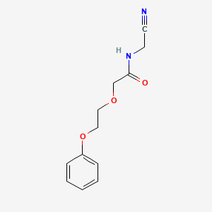 molecular formula C12H14N2O3 B2489299 N-(cyanomethyl)-2-(2-phenoxyethoxy)acetamide CAS No. 1311495-68-7