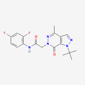 2-(1-(tert-butyl)-4-methyl-7-oxo-1H-pyrazolo[3,4-d]pyridazin-6(7H)-yl)-N-(2,4-difluorophenyl)acetamide