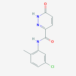 molecular formula C12H10ClN3O2 B2489304 N-(5-chloro-2-methylphenyl)-6-oxo-1,6-dihydropyridazine-3-carboxamide CAS No. 756865-49-3
