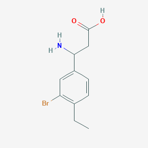 molecular formula C11H14BrNO2 B2489313 3-Amino-3-(3-bromo-4-ethylphenyl)propanoic acid CAS No. 299439-39-7