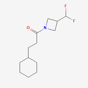 3-Cyclohexyl-1-[3-(difluoromethyl)azetidin-1-yl]propan-1-one