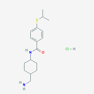 N-[4-(Aminomethyl)cyclohexyl]-4-propan-2-ylsulfanylbenzamide;hydrochloride