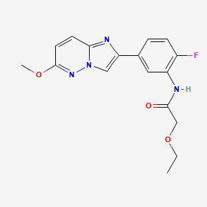 molecular formula C17H17FN4O3 B2489325 2-ethoxy-N-(2-fluoro-5-(6-methoxyimidazo[1,2-b]pyridazin-2-yl)phenyl)acetamide CAS No. 953172-36-6