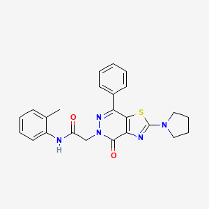 2-(4-oxo-7-phenyl-2-(pyrrolidin-1-yl)thiazolo[4,5-d]pyridazin-5(4H)-yl)-N-(o-tolyl)acetamide
