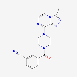 3-(4-(3-Methyl-[1,2,4]triazolo[4,3-a]pyrazin-8-yl)piperazine-1-carbonyl)benzonitrile
