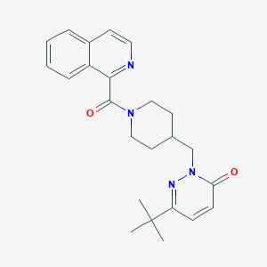 molecular formula C24H28N4O2 B2489340 6-叔丁基-2-{[1-(异喹啉-1-羰基)哌啶-4-基]甲基}-2,3-二氢哒嗪-3-酮 CAS No. 2177060-81-8