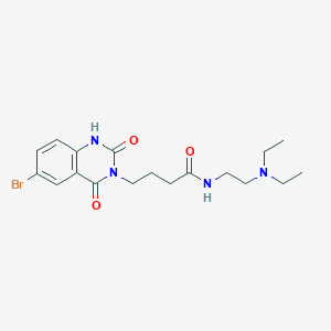 4-(6-bromo-2,4-dioxo-1,2-dihydroquinazolin-3(4H)-yl)-N-(2-(diethylamino)ethyl)butanamide