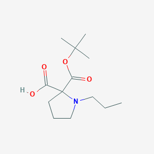 molecular formula C13H23NO4 B2489343 Boc-a-丙基-DL-脯氨酸 CAS No. 351002-88-5