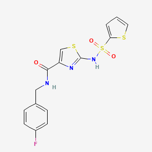N-(4-fluorobenzyl)-2-(thiophene-2-sulfonamido)thiazole-4-carboxamide