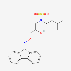 N-(3-(((9H-fluoren-9-ylidene)amino)oxy)-2-hydroxypropyl)-N-isopentylmethanesulfonamide