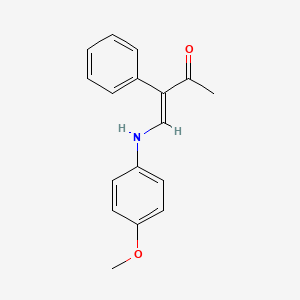 molecular formula C17H17NO2 B2489377 4-(4-甲氧基苯胺基)-3-苯基-3-丁烯-2-酮 CAS No. 1164560-22-8