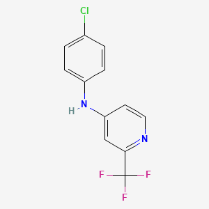 molecular formula C12H8ClF3N2 B2489383 N-(4-chlorophenyl)-2-(trifluoromethyl)pyridin-4-amine CAS No. 234112-20-0