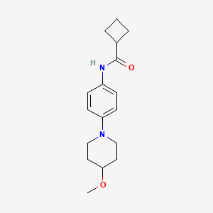 molecular formula C17H24N2O2 B2489391 N-(4-(4-甲氧哌啶-1-基)苯基)环丁烷甲酰胺 CAS No. 1797278-51-3