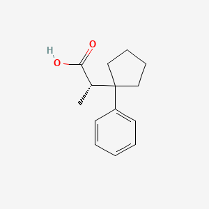 molecular formula C14H18O2 B2489398 (2S)-2-(1-Phenylcyclopentyl)propanoic acid CAS No. 2248173-65-9
