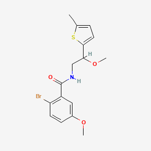 molecular formula C16H18BrNO3S B2489407 2-溴-5-甲氧基-N-(2-甲氧基-2-(5-甲硫代苯-2-基)乙基)苯甲酰胺 CAS No. 1796949-37-5