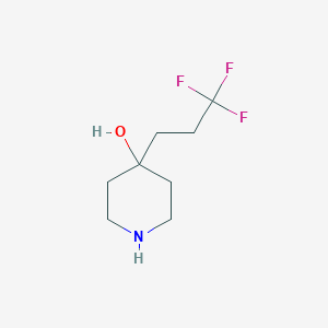 molecular formula C8H14F3NO B2489411 4-(3,3,3-Trifluoropropyl)piperidin-4-ol CAS No. 1343716-72-2