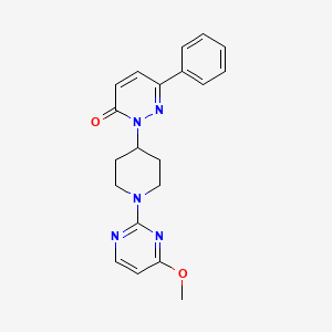 molecular formula C20H21N5O2 B2489415 2-[1-(4-Methoxypyrimidin-2-yl)piperidin-4-yl]-6-phenylpyridazin-3-one CAS No. 2379971-04-5