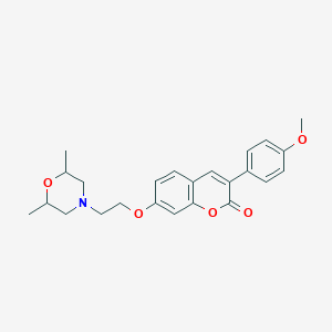 7-(2-(2,6-dimethylmorpholino)ethoxy)-3-(4-methoxyphenyl)-2H-chromen-2-one