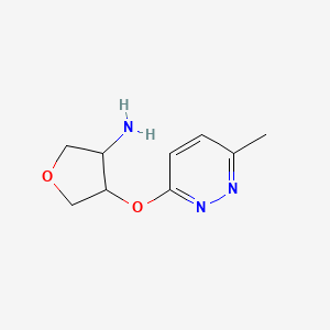 molecular formula C9H13N3O2 B2489421 4-[(6-Methylpyridazin-3-yl)oxy]oxolan-3-amine CAS No. 2197522-29-3