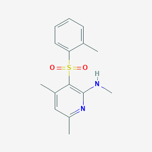molecular formula C15H18N2O2S B2489431 N,4,6-trimethyl-3-[(2-methylphenyl)sulfonyl]-2-pyridinamine CAS No. 338412-26-3
