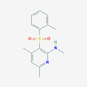 molecular formula C15H18N2O2S B2489431 N,4,6-triméthyl-3-[(2-méthylphényl)sulfonyl]-2-pyridinamine CAS No. 338412-26-3