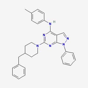 molecular formula C30H30N6 B2489437 6-(4-benzylpiperidin-1-yl)-N-(4-methylphenyl)-1-phenyl-1H-pyrazolo[3,4-d]pyrimidin-4-amine CAS No. 946265-31-2