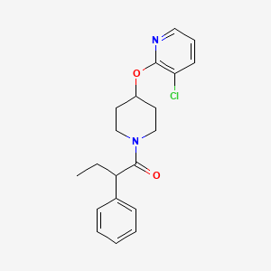 molecular formula C20H23ClN2O2 B2489441 1-(4-((3-氯吡啶-2-基)氧基)哌啶-1-基)-2-苯基丁酮 CAS No. 1448124-43-3