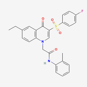 2-[6-ethyl-3-(4-fluorobenzenesulfonyl)-4-oxo-1,4-dihydroquinolin-1-yl]-N-(2-methylphenyl)acetamide