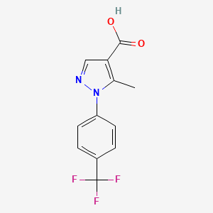 molecular formula C12H9F3N2O2 B2489455 5-甲基-1-(4-(三氟甲基)苯基)-1H-吡唑-4-羧酸 CAS No. 187998-42-1