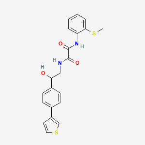 N'-{2-hydroxy-2-[4-(thiophen-3-yl)phenyl]ethyl}-N-[2-(methylsulfanyl)phenyl]ethanediamide