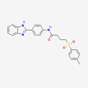 molecular formula C24H23N3O3S B2489460 N-(4-(1H-苯并[d]咪唑-2-基)苯基)-4-对甲苯磺酰丁酰胺 CAS No. 941878-48-4