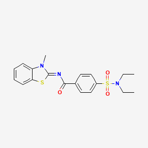molecular formula C19H21N3O3S2 B2489464 (Z)-4-(N,N-diethylsulfamoyl)-N-(3-methylbenzo[d]thiazol-2(3H)-ylidene)benzamide CAS No. 325986-83-2
