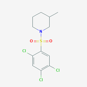 molecular formula C12H14Cl3NO2S B2489484 3-Methyl-1-[(2,4,5-trichlorophenyl)sulfonyl]piperidine CAS No. 459179-69-2