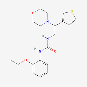 molecular formula C19H25N3O3S B2489486 1-(2-Ethoxyphenyl)-3-(2-morpholino-2-(thiophen-3-yl)ethyl)urea CAS No. 1170836-45-9