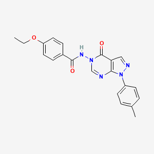 molecular formula C21H19N5O3 B2489490 4-ethoxy-N-(4-oxo-1-(p-tolyl)-1H-pyrazolo[3,4-d]pyrimidin-5(4H)-yl)benzamide CAS No. 899737-12-3