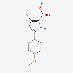 molecular formula C13H13NO3 B2489491 5-(4-甲氧基苯基)-3-甲基-1H-吡咯-2-甲酸 CAS No. 2106310-98-7