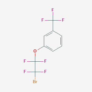 molecular formula C9H4BrF7O B2489496 1-(2-Bromo-1,1,2,2-tetrafluoroethoxy)-3-(trifluoromethyl)benzene CAS No. 134130-31-7
