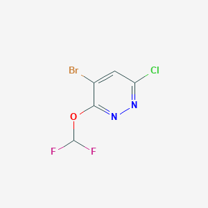 molecular formula C5H2BrClF2N2O B2489505 4-Bromo-6-chloro-3-(difluoromethoxy)pyridazine CAS No. 1909317-08-3