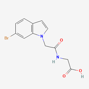 molecular formula C12H11BrN2O3 B2489508 2-[2-(6-溴-1H-吲哚-1-基)乙酰氨基]乙酸 CAS No. 1081143-33-0