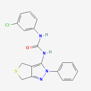 1-(3-chlorophenyl)-3-(2-phenyl-4,6-dihydro-2H-thieno[3,4-c]pyrazol-3-yl)urea