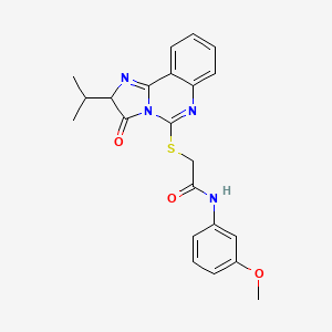 N-(3-methoxyphenyl)-2-{[3-oxo-2-(propan-2-yl)-2H,3H-imidazo[1,2-c]quinazolin-5-yl]sulfanyl}acetamide