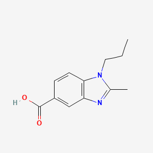 molecular formula C12H14N2O2 B2489526 2-Methyl-1-propyl-1,3-benzodiazole-5-carboxylic acid CAS No. 68740-33-0