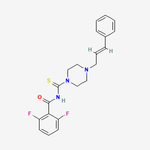 N-[(4-cinnamyl-1-piperazinyl)carbothioyl]-2,6-difluorobenzamide