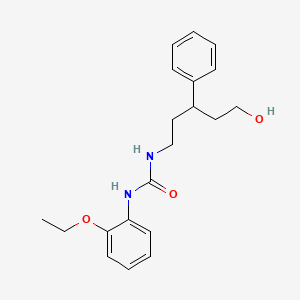 molecular formula C20H26N2O3 B2489537 1-(2-Ethoxyphenyl)-3-(5-hydroxy-3-phenylpentyl)urea CAS No. 1795299-21-6