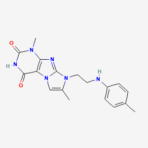 1,7-dimethyl-8-(2-(p-tolylamino)ethyl)-1H-imidazo[2,1-f]purine-2,4(3H,8H)-dione