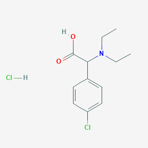 molecular formula C12H17Cl2NO2 B2489564 2-(4-Chlorophenyl)-2-(diethylamino)acetic acid hydrochloride CAS No. 1956309-88-8