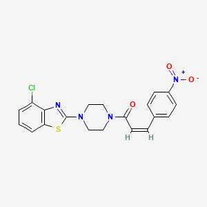 (Z)-1-(4-(4-chlorobenzo[d]thiazol-2-yl)piperazin-1-yl)-3-(4-nitrophenyl)prop-2-en-1-one