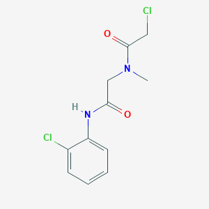 molecular formula C11H12Cl2N2O2 B2489592 2-chloro-N-{[(2-chlorophenyl)carbamoyl]methyl}-N-methylacetamide CAS No. 733031-13-5