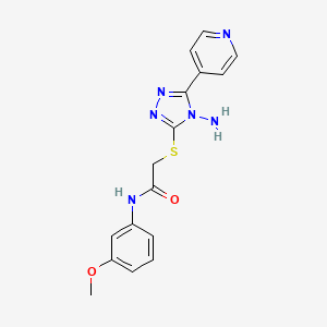 2-{[4-amino-5-(pyridin-4-yl)-4H-1,2,4-triazol-3-yl]sulfanyl}-N-(3-methoxyphenyl)acetamide