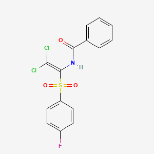 N-[2,2-dichloro-1-(4-fluorophenyl)sulfonylethenyl]benzamide